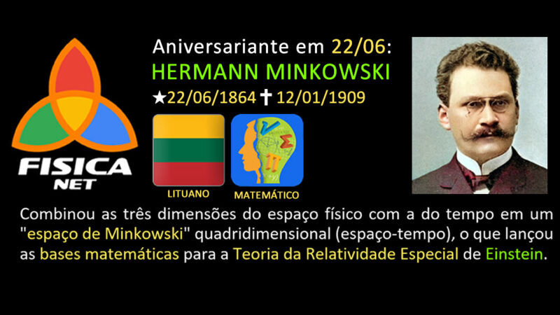 Em 22/06: HERMANN MINKOWSKI