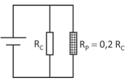 \( R_C \) e \( R_P = 0{,}2 R_C \) em paralelo.