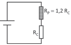 \( R_C \) e \( R_P = 1{,}2 R_C \) em série.