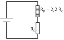 \( R_C \) e \( R_P = 2{,}2 R_C \) em série.