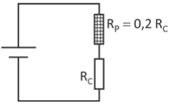 \( R_C \) e \( R_P = 0{,}2 R_C \) em série.