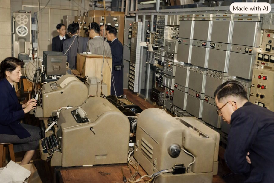 Computador MUSASINO-1 em funcionamento nos laboratórios da NTT